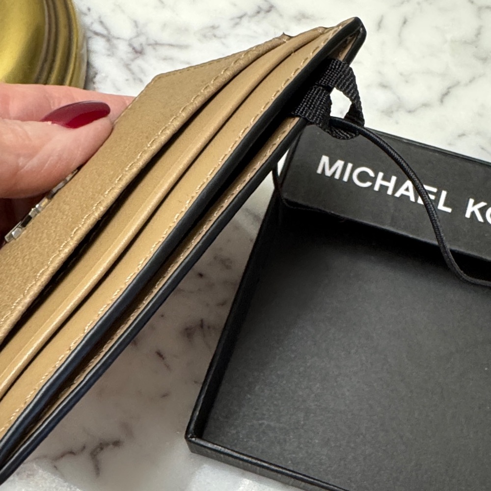 Michael Kors Malone Camel - Tan  Card Holder NIB - Picture 2 of 6